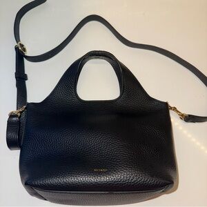 Cuyana mini system tote in black very gently used with tags and strap